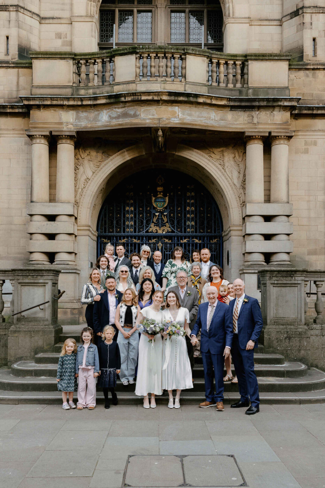 Group Photo at Sheffield Town Hall Wedding