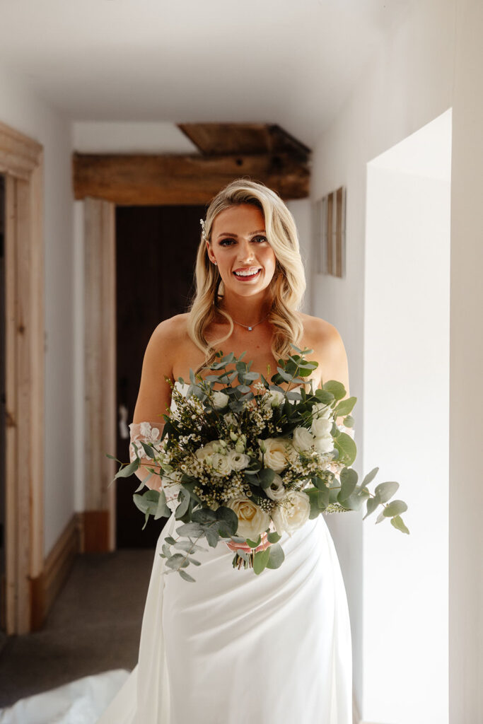 Bridal Portrait at Barlow Woodseats Hall Wedding