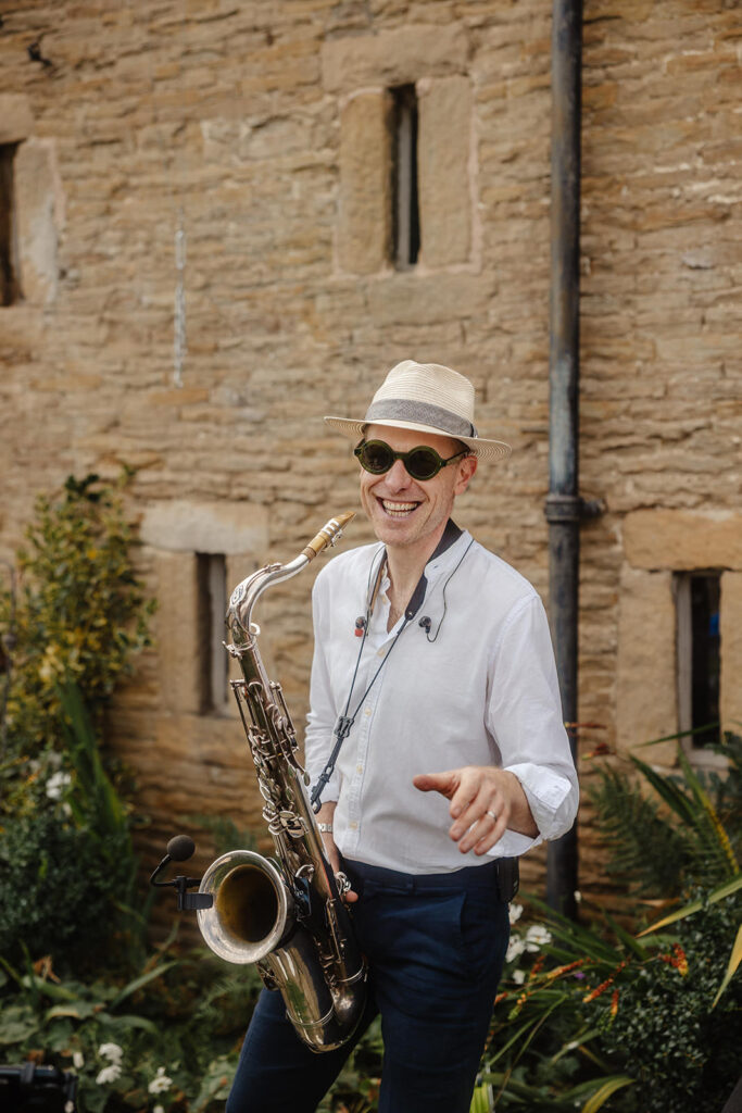Luxury Saxaphone Player at Barlow Woodseats Hall Wedding