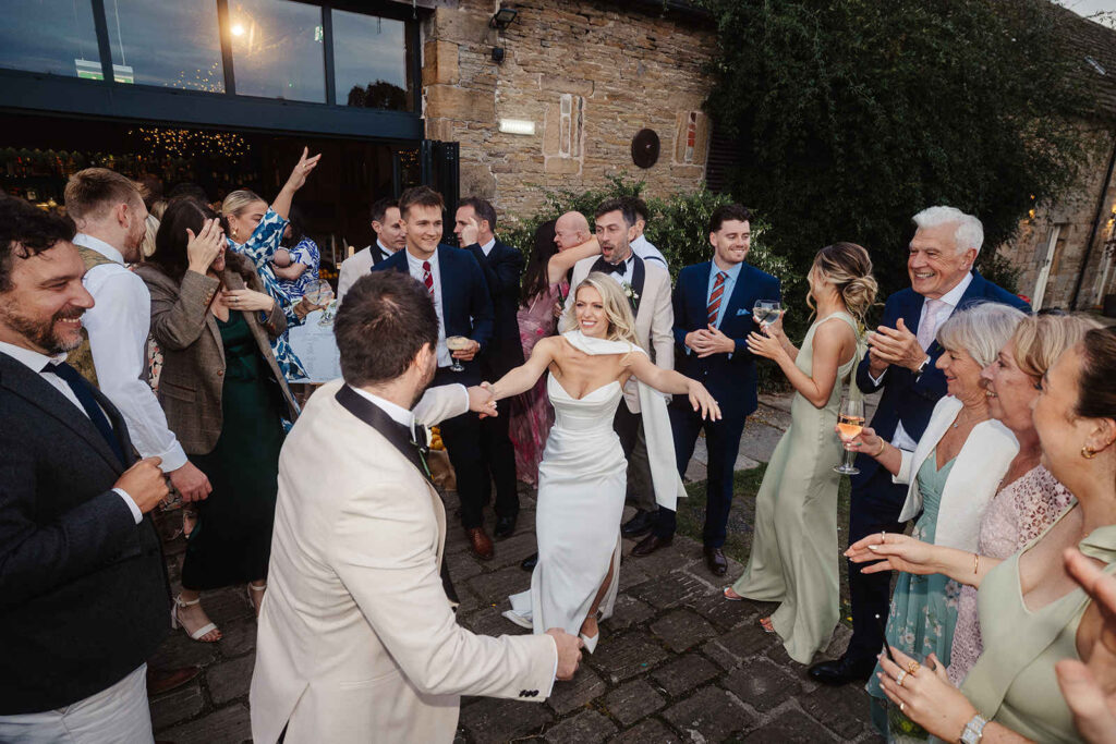 Luxury wedding couple dancing at Barlow Woodseats Hall Wedding Photography